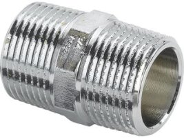 Doppelnippel verchromt