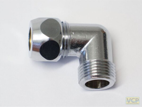 Kupplung Winkelform 1/2" Ag x 12mm QV verchromt