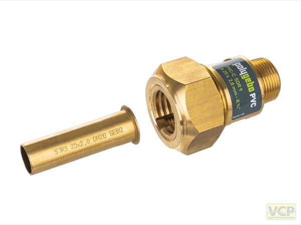 polygebo PVC A 50 x 5,6 mm – R 6/4 – SDR9, mit Stützhülse