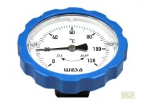 Thermometergriff blau für WESA Kugelhähne 2"