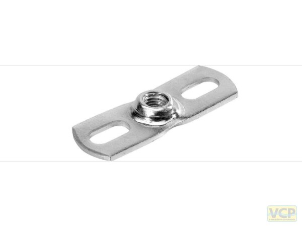 Befestigungsplatte, Stahl verzinkt 80 x 25 x 2,5 mm, M8/M10