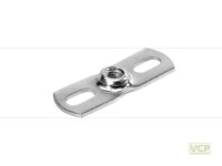 Befestigungsplatte, Stahl verzinkt 80 x 25 x 2,5 mm, M8/M10