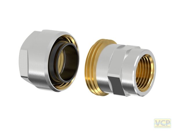 Schwarzrohradapter PLUS mit 1/2" IG für 1/2" Rohr