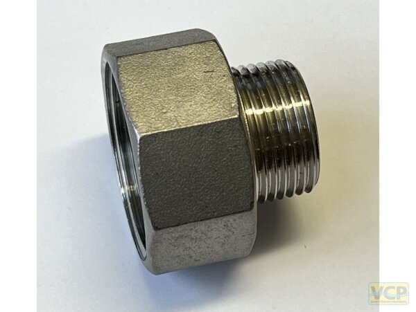 Muffennippel reduziert Edelstahl 1"Ag x 5/4"Ig