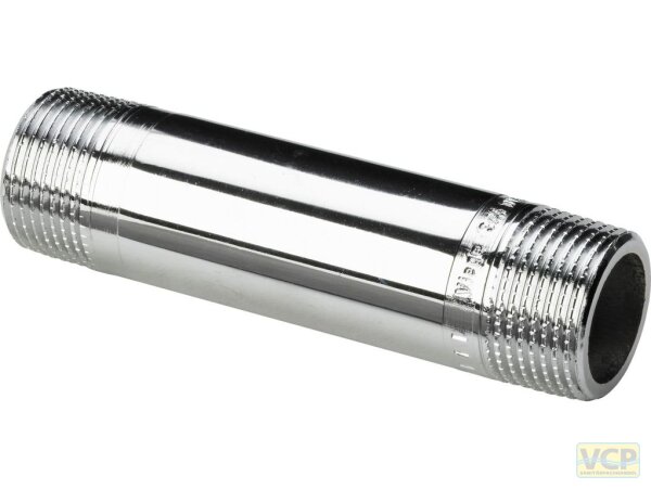 Langnippel Rotguss chrom 1/2" x 40mm