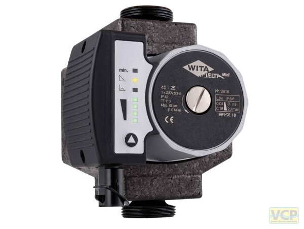 Pumpe WITA Delta MIDI 40 - 25, L=180 mm, DN 25, G 6/4", 4 m (H), 230V