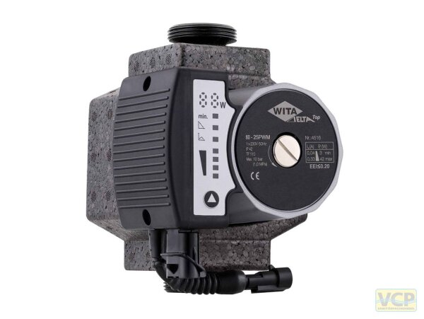 Pumpe WITA Delta TOP 60-25 PWM, L=180 mm, DN 25, G 6/4", 6 m (H), 230V