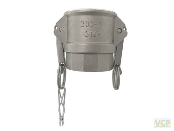 Kamlok-Schnellkupplung Type D G 1/2" Ig Edelstahl (1.4408) nach MIL-A-A-59326A