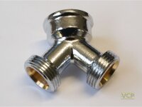 Y-Anschluss Messing verchromt 3/4"