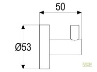 Handtuchhaken Serie gamma_300 mit Wandbefestigung, in chrom