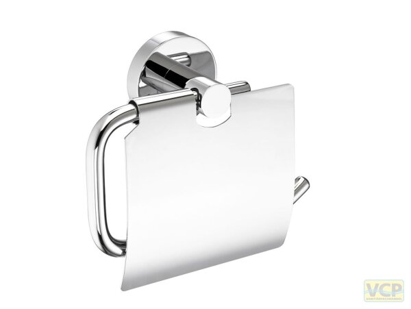 Papierhalter Serie Gamma 300 mit Deckel, Wandbefestigung, in chroml