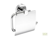 Papierhalter Serie Gamma 300 mit Deckel, Wandbefestigung, in chroml