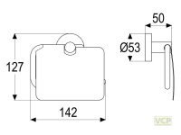 Papierhalter Serie Gamma 300 mit Deckel, Wandbefestigung, in chroml