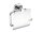 Papierhalter Serie Gamma 300 mit Deckel, Wandbefestigung, in chroml