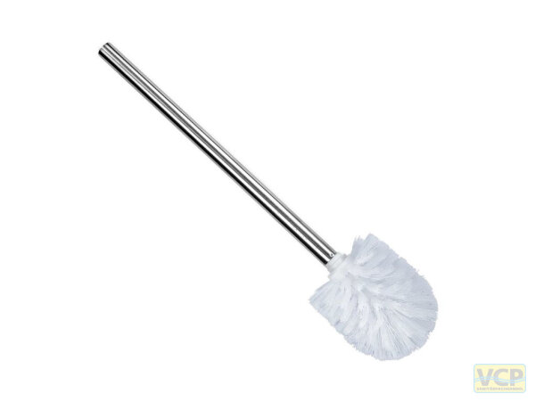 Ersatzbürste mit Griff Serie gamma_300, Bürstenkopf weiß, Griff in chrom