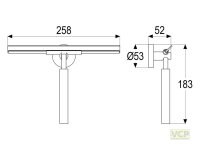 Duschwischer Serie gamma_300 mit Wandhalter,...