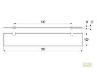 Glasablage Serie gamma_300 mit Wandbefestigung,...