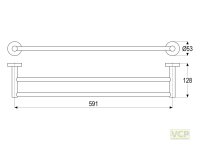 Badetuchhalter 600 doppelt Serie gamma_300 mit...