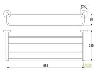 Handtuchablage Serie gamma_300 mit Badetuchhalter,...