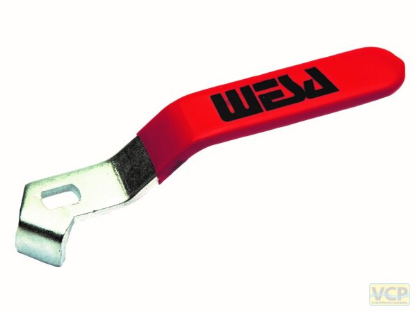 WESA Hebelgriff rot kunststoffummantelt für Kugelhahn 5/4" + 6/4"