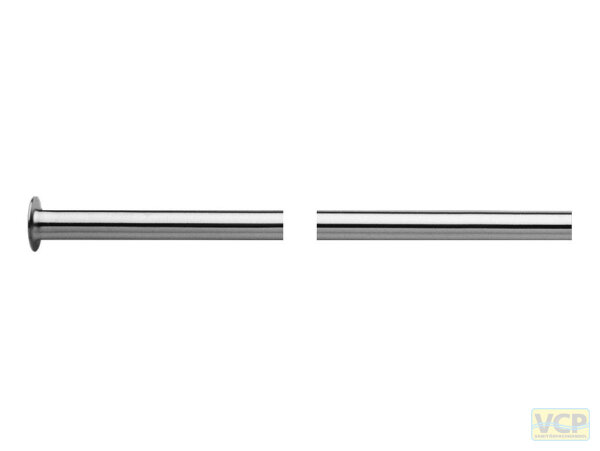 Kupferrohr 10mm x 1.000 mm verchromt mit 1/2" Bördel