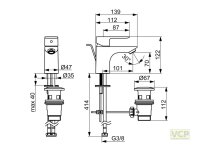 HANSABASIC Einhand-Waschtischbatterie mit Ablaufgarnitur...