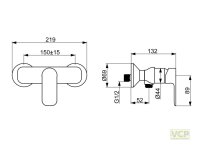 HANSABASIC Einhand-Brausebatterie verchromt