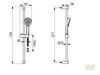 HANSABASIC Wandstangengarnitur 3-strahlig
