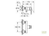 GROHE Einhand-Brausebatterie BauEdge ohne Brausegarnitur...