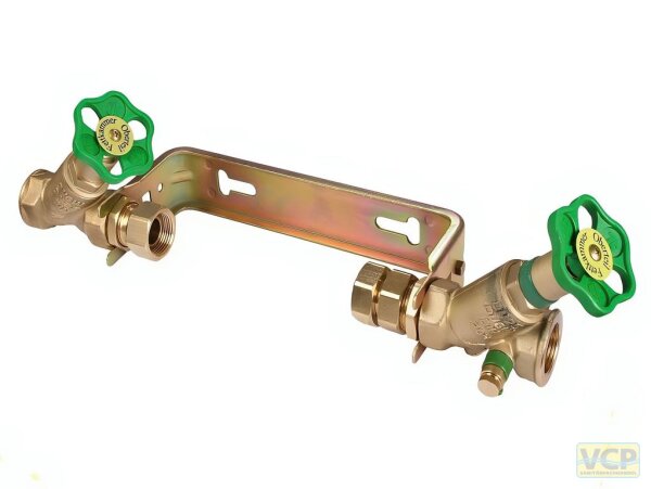 WZ-Einbaugarnitur waagerecht, mit Dauerdurchfluss Q3=16,0m^3/h, 2" x 2", Bügel verzinkt, starr