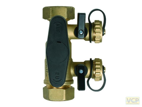 AFRISO Spül- und Befülleinheit 1" AG mit 2 KFE Hahn 3/4" incl. Klemmv. 22 mm & Wandbef.