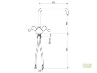 Delabie Zweigriffmischer für Einloch-Standmontage -...