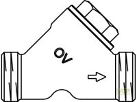 Schmutzfänger mit 1" Ag, DN 20 PN 25, Maschenweite 250 µm