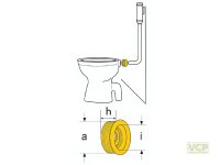Euro-Dubletta-WC-Verbinder, weiss, D 55, für...