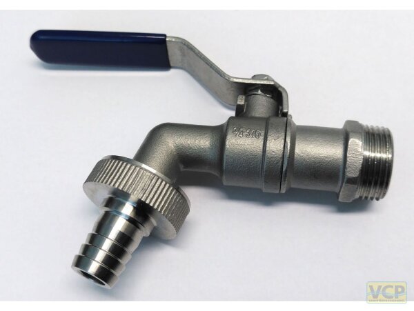 Kugel-Auslaufventil Edelstahl 1/2"