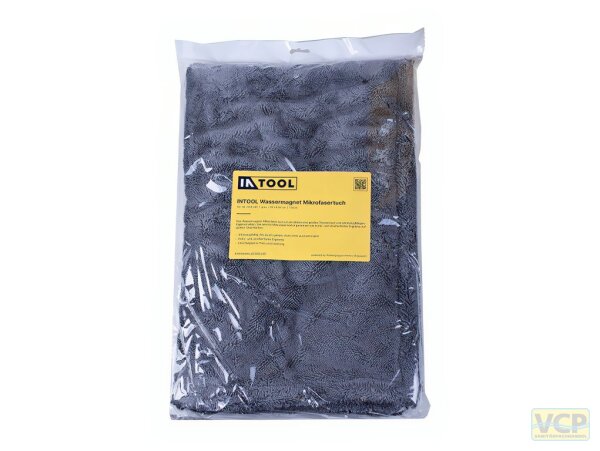 INTOOL Wassermagnet Mikrofasertuch grau, L 50 x B 80 cm