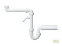 PP-Raumsparsiphon 6/4" DN 40, mit einem...