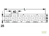 OHA Montageschiene "Tobias", 40 x 5 cm, sendzimirverzinkt