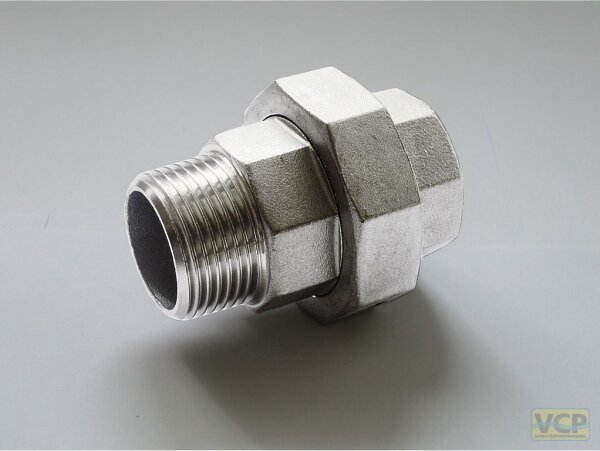 Rohrverschraubung Edelstahl 3/4" Ig x Ag konisch dichtend