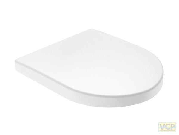 VIGOUR WC-Sitz derby rund mit Edelstahlscharnier abnehmbar mit Absenkautomatik weiss