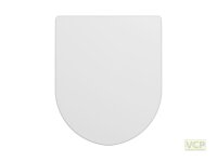 VIGOUR WC-Sitz derby rund mit Edelstahlscharnier abnehmbar mit Absenkautomatik weiss