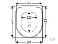 VIGOUR WC-Sitz derby rund mit Edelstahlscharnier abnehmbar mit Absenkautomatik weiss