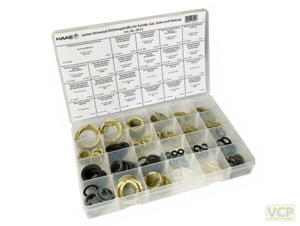 Junior-Universal-Dichtungskoffer für Sanitär, Gas, Solar und Heizung (324 Stück) (8512)