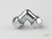 Kupplung Winkelform 2x 3/8"x8mm QV verchromt