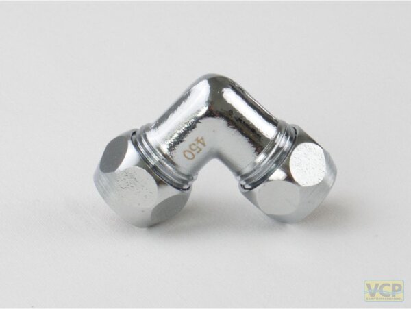 Kupplung Winkelform 2x 1/2"x12mm QV verchromt