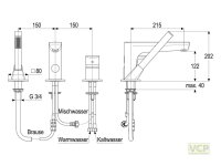 Wannenrand-Einhebelmischer Serie alpha_400 mit...