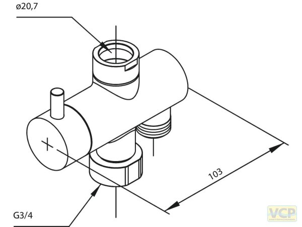 Damixa Reparatur-Set, Umsteller D. 35 (F/D. 20,7 Rohr)