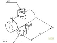 Damixa Reparatur-Set, Umstellung D. 35 (F/D. 19 Rohr)