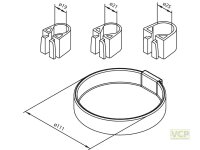 Damixa Seifenschale, Für Div.Brausest., 3 Halter, D. 111, Cr