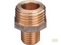 Reduziernippel Rotguss blank 3/4" flachdichtend x...